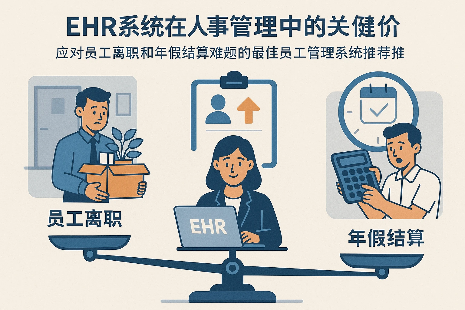 EHR系统在人事管理中的关键价值：应对员工离职和年假结算难题的最佳员工管理系统推荐