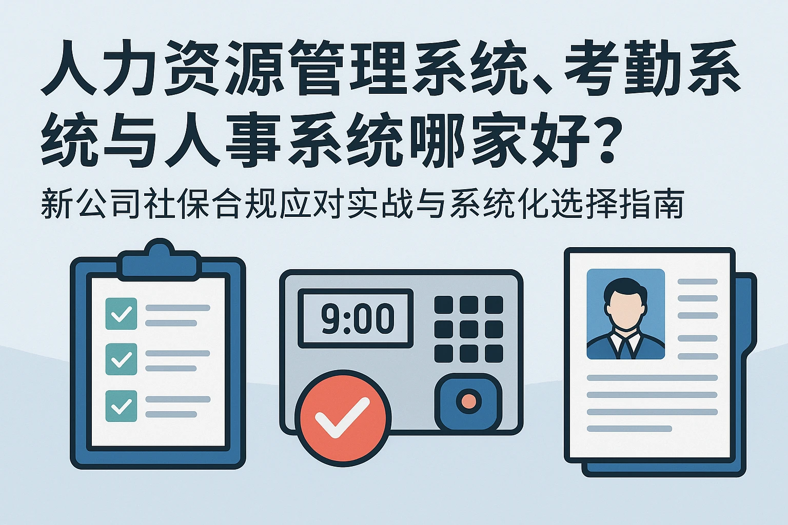 人力资源管理系统、考勤系统与人事系统哪家好？——新公司社保合规应对实战与系统化选择指南