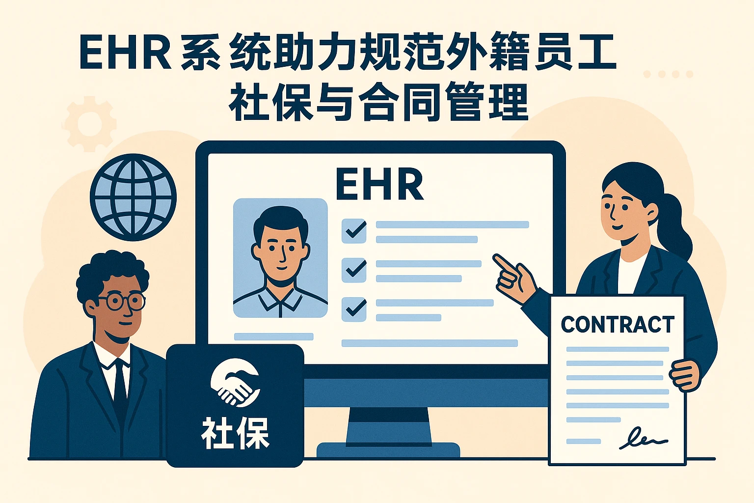 EHR系统助力规范外籍员工社保与合同管理