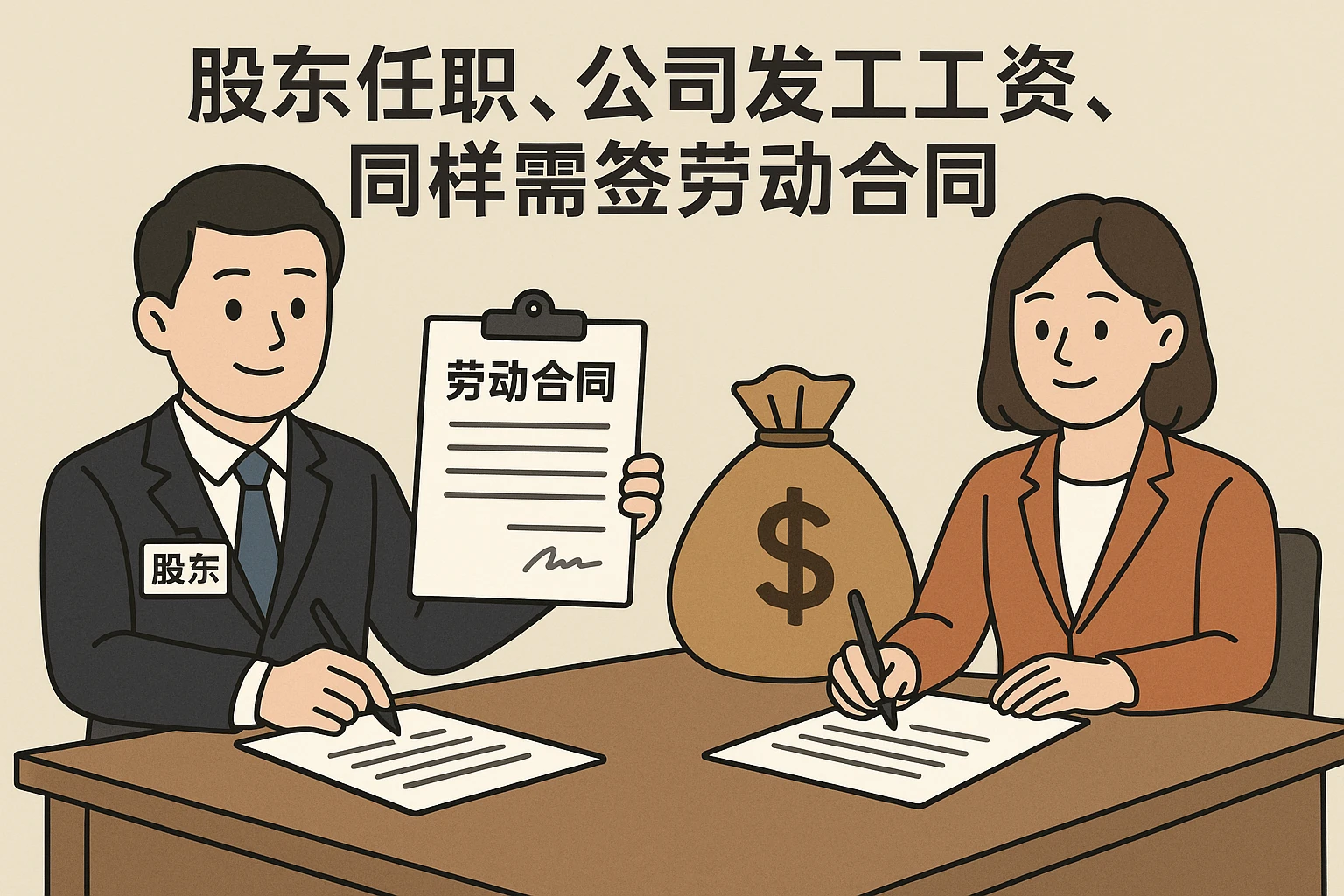 股东任职，公司发工资，同样需签劳动合同