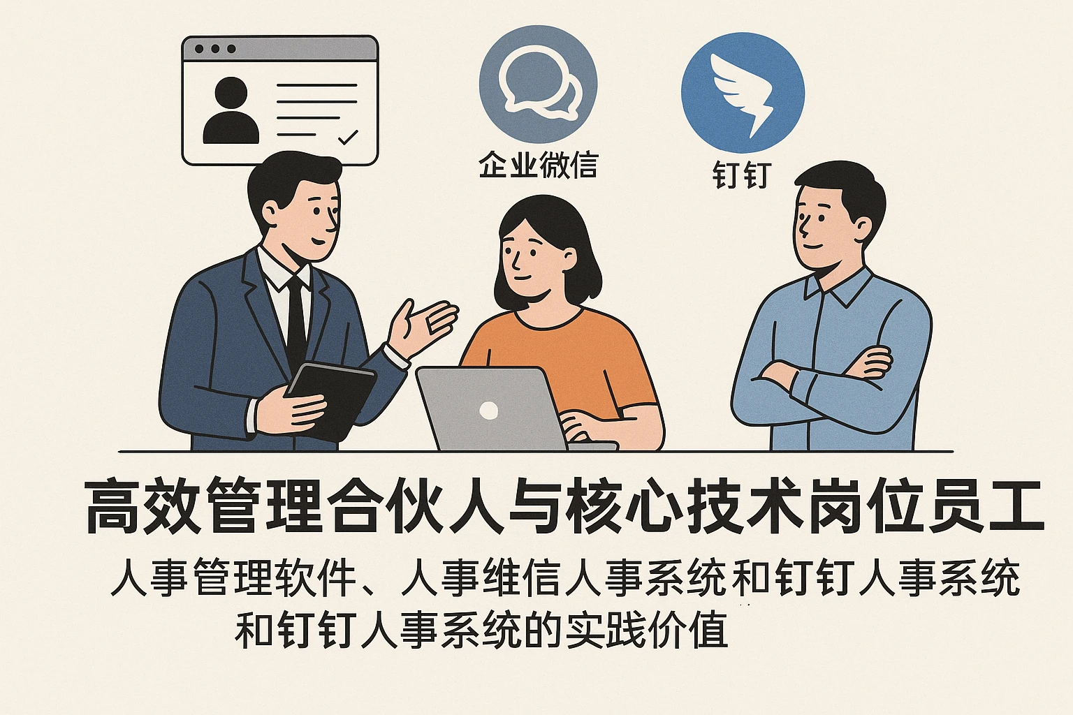 高效管理合伙人与核心技术岗位员工：人事管理软件、企业微信人事系统与钉钉人事系统的实践价值