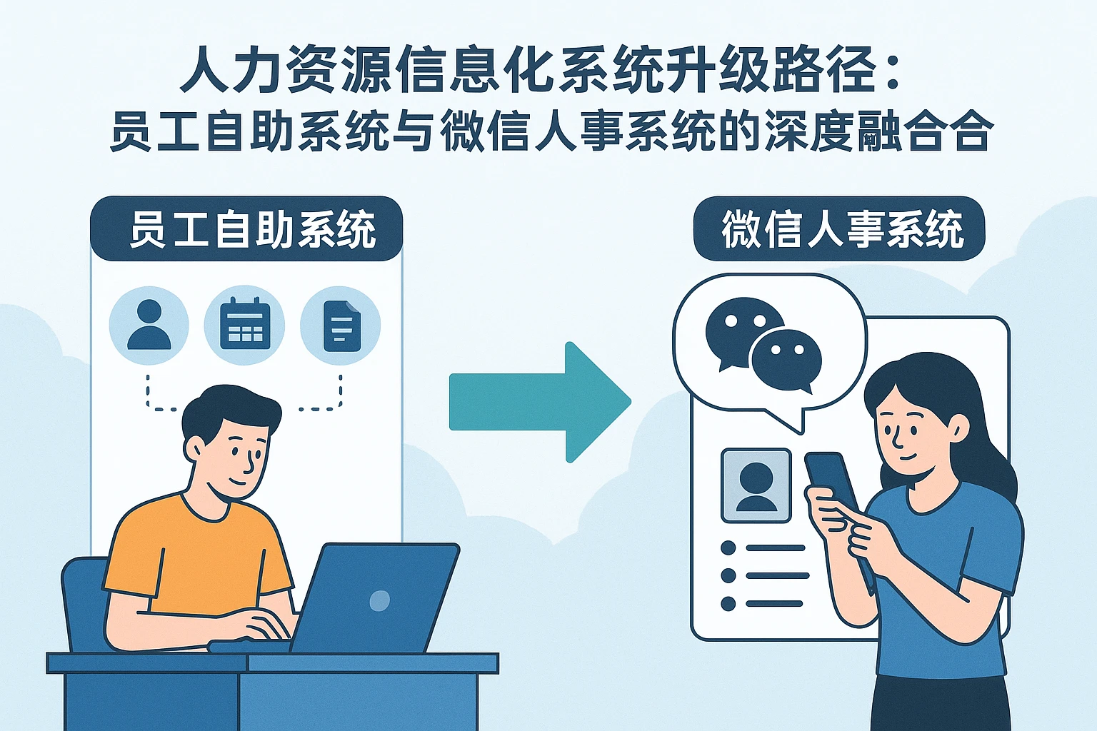 人力资源信息化系统升级路径:员工自助系统与微信人事系统的深度融合