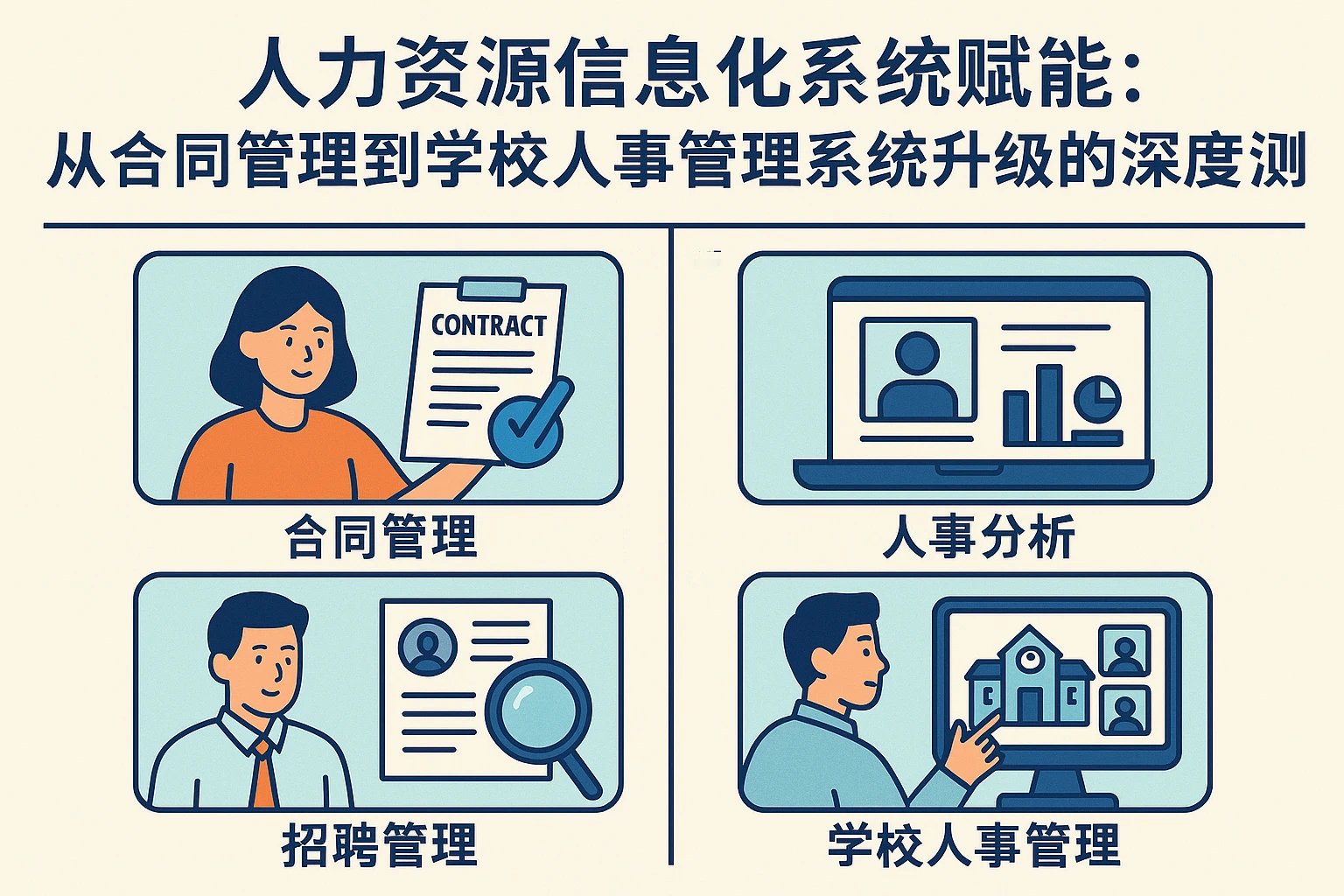 人力资源信息化系统赋能：从合同管理到学校人事管理系统升级的深度评测