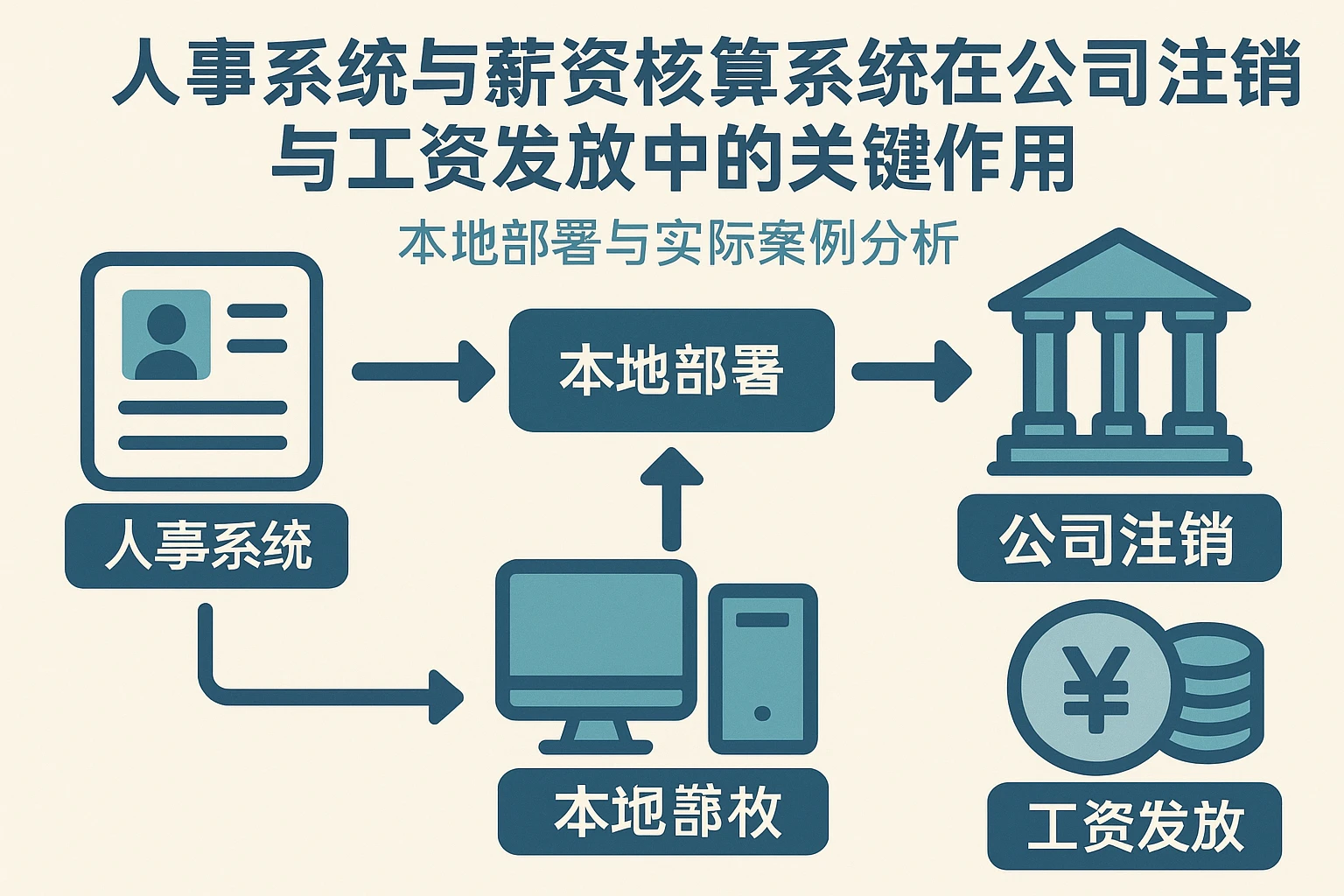 人事系统与薪资核算系统在公司注销与工资发放中的关键作用——本地部署与实际案例分析