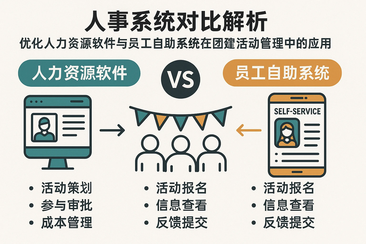 人事系统对比解析：优化人力资源软件与员工自助系统在团建活动管理中的应用