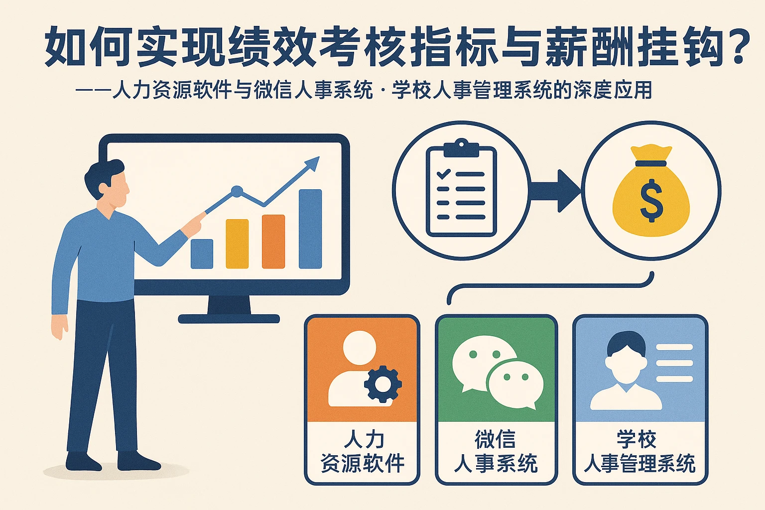 如何实现绩效考核指标与薪酬挂钩？——人力资源软件与微信人事系统、学校人事管理系统的深度应用