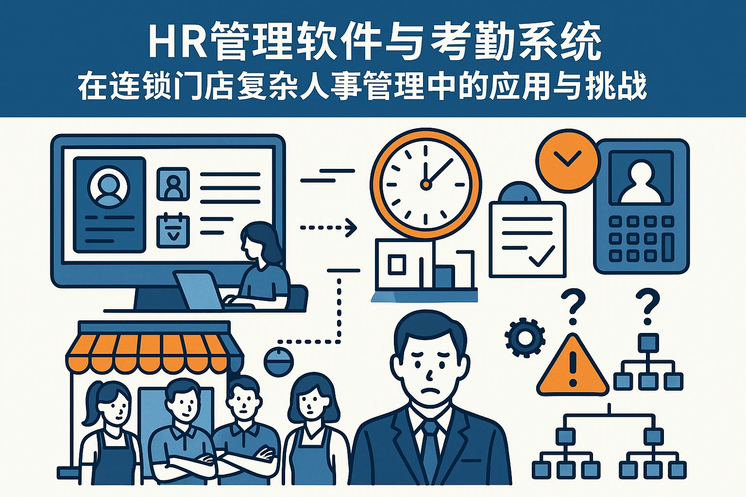 HR管理软件与考勤系统在连锁门店复杂人事管理中的应用与挑战