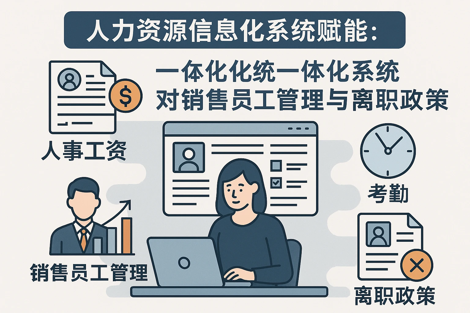 人力资源信息化系统赋能：人事工资考勤一体化系统对销售员工管理与离职政策的全面解析