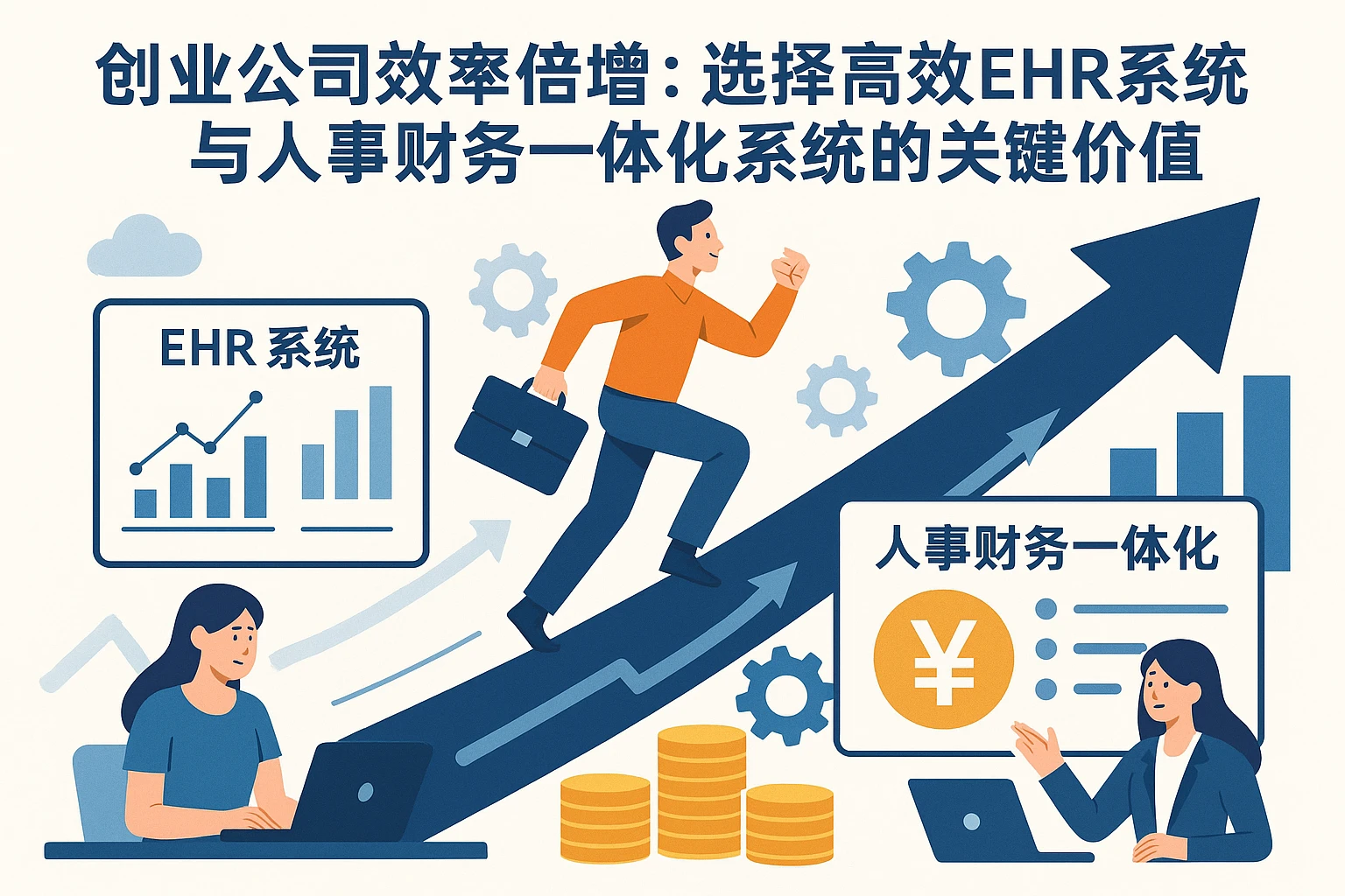 创业公司效率倍增：选择高效ehr系统与人事财务一体化系统的关键价值