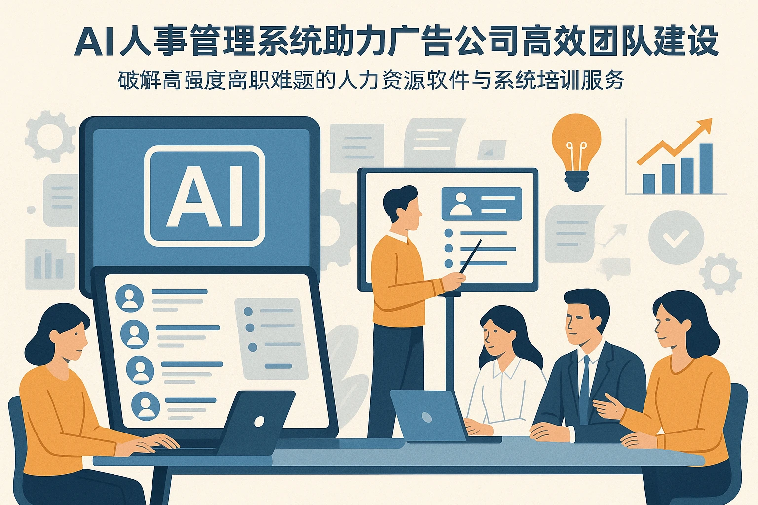 AI人事管理系统助力广告公司高效团队建设 —— 破解高强度离职难题的人力资源软件与系统培训服务