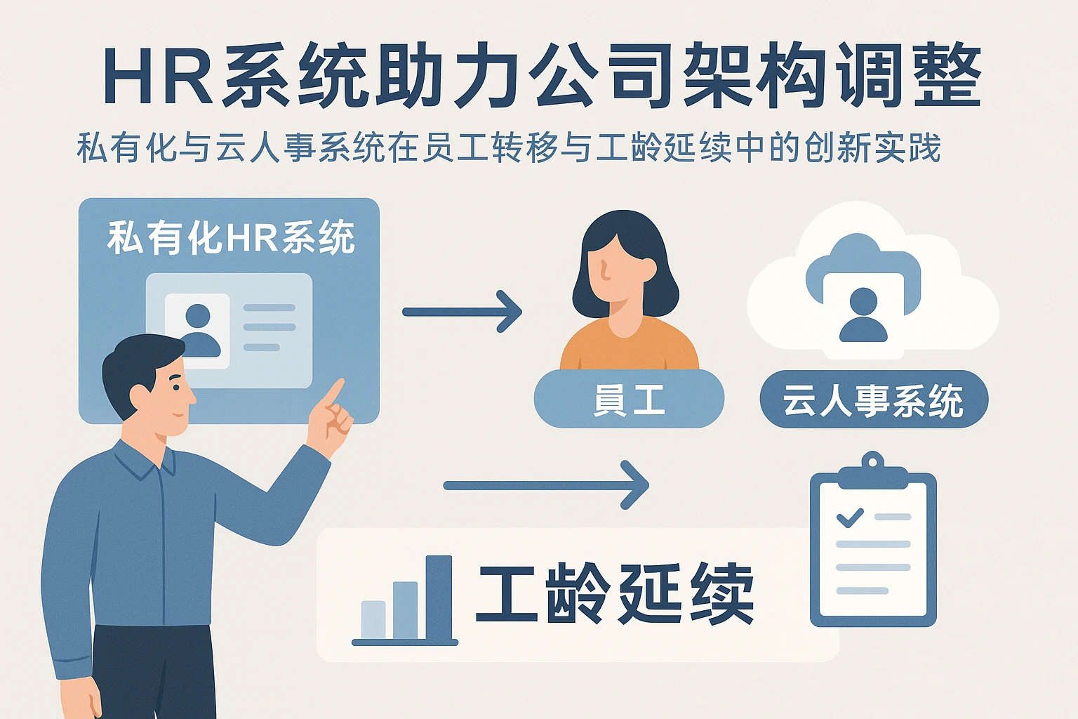 HR系统助力公司架构调整：私有化与云人事系统在员工转移与工龄延续中的创新实践