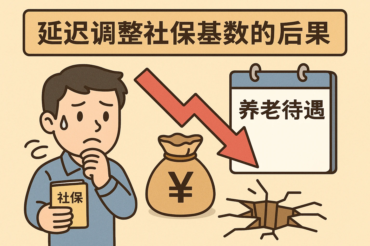 延迟调整社保基数的后果