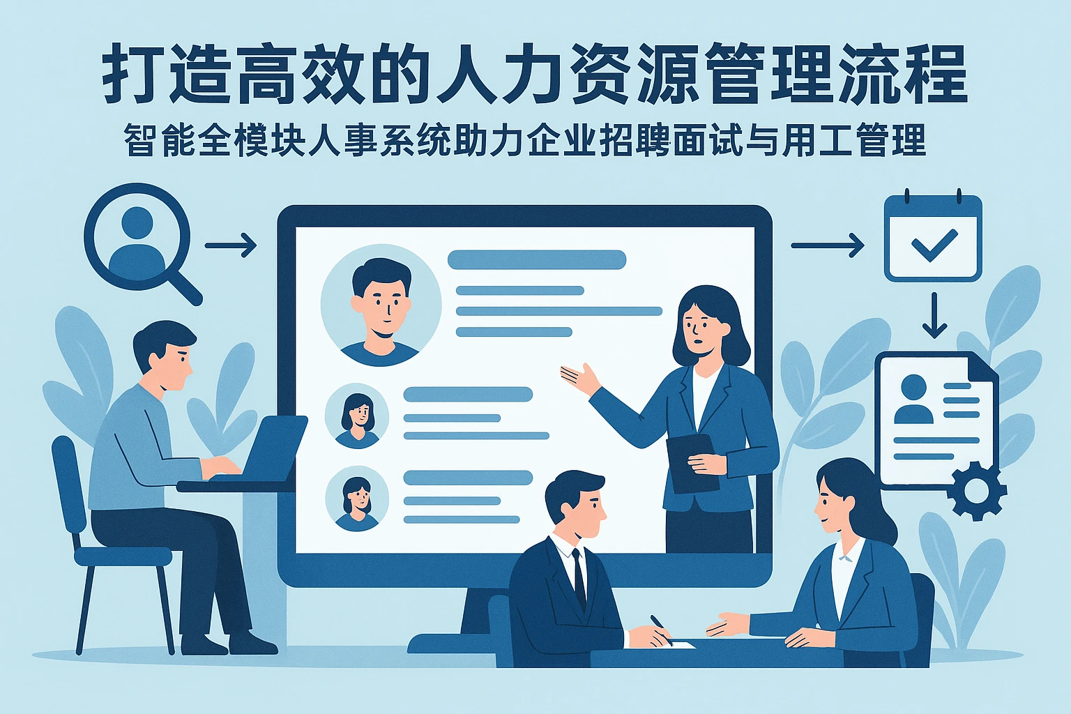 打造高效的人力资源管理流程：智能全模块人事系统助力企业招聘面试与用工管理