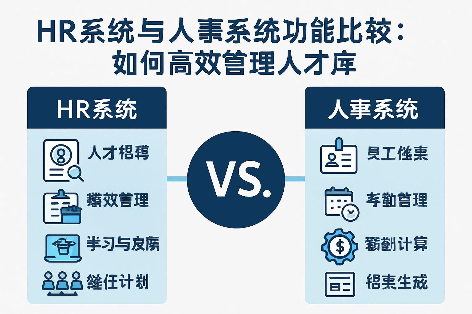 HR系统与人事系统功能比较:如何高效管理人才库