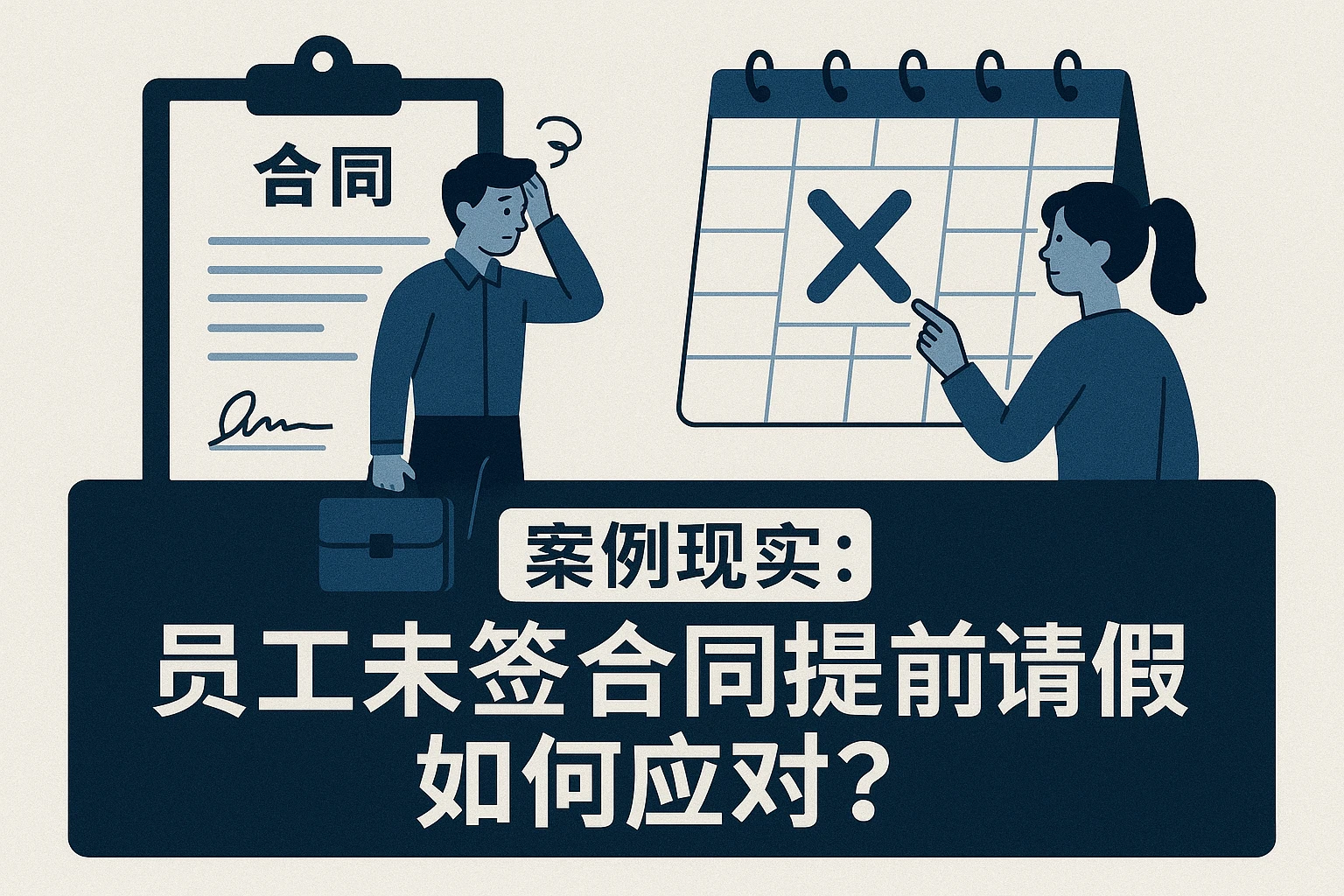案例现实：员工未签合同提前请假，如何应对？