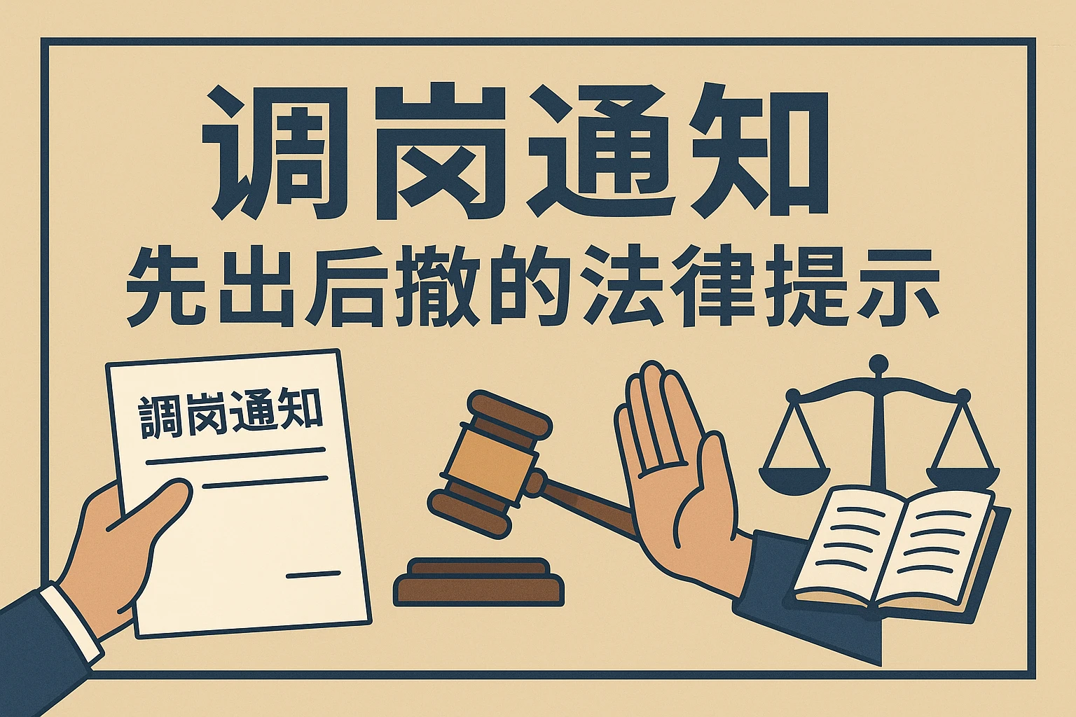 调岗通知先出后撤的法律提示