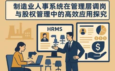 制造业人事系统在管理层调岗与股权管理中的高效应用探究