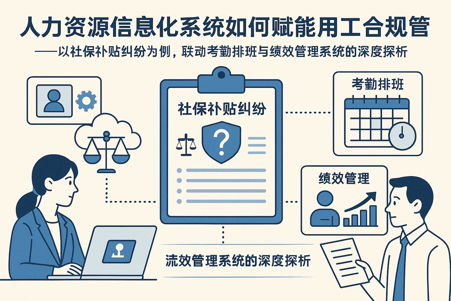 人力资源信息化系统如何赋能用工合规管理——以社保补贴纠纷为例，联动考勤排班与绩效管理系统的深度探析