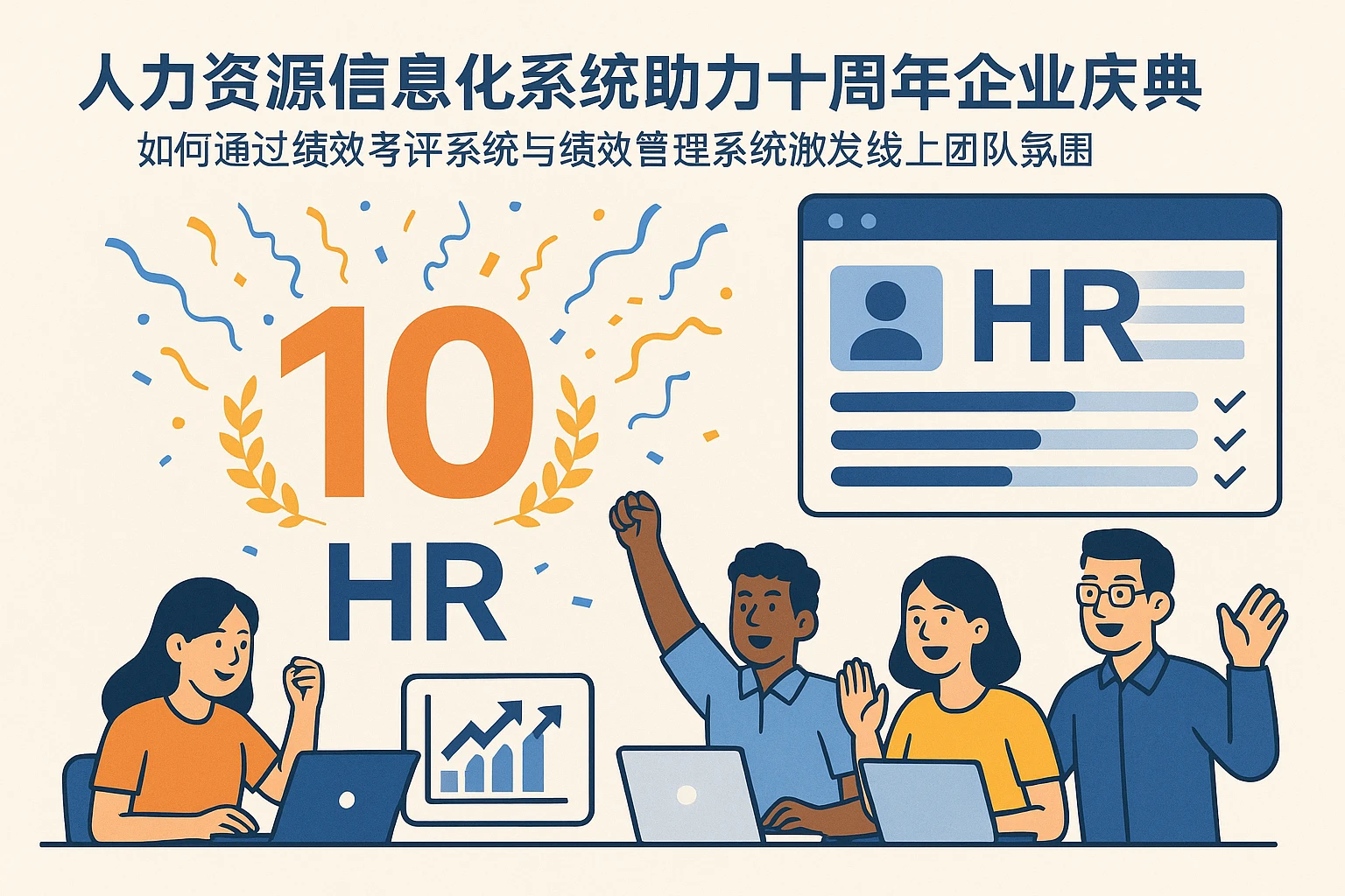 人力资源信息化系统助力十周年企业庆典——如何通过绩效考评系统与绩效管理系统激发线上团队氛围