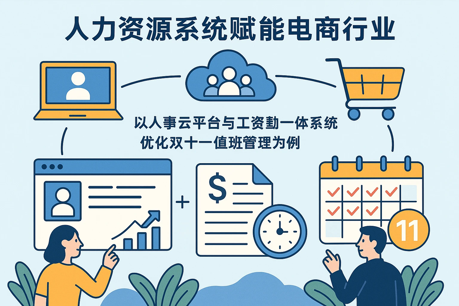 人力资源系统赋能电商行业：以人事云平台与工资考勤一体化系统优化双十一值班管理为例