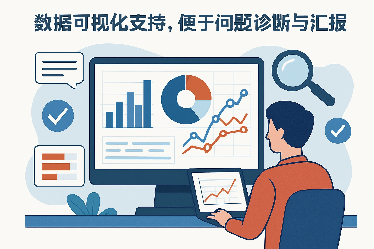 数据可视化支持，便于问题诊断与汇报