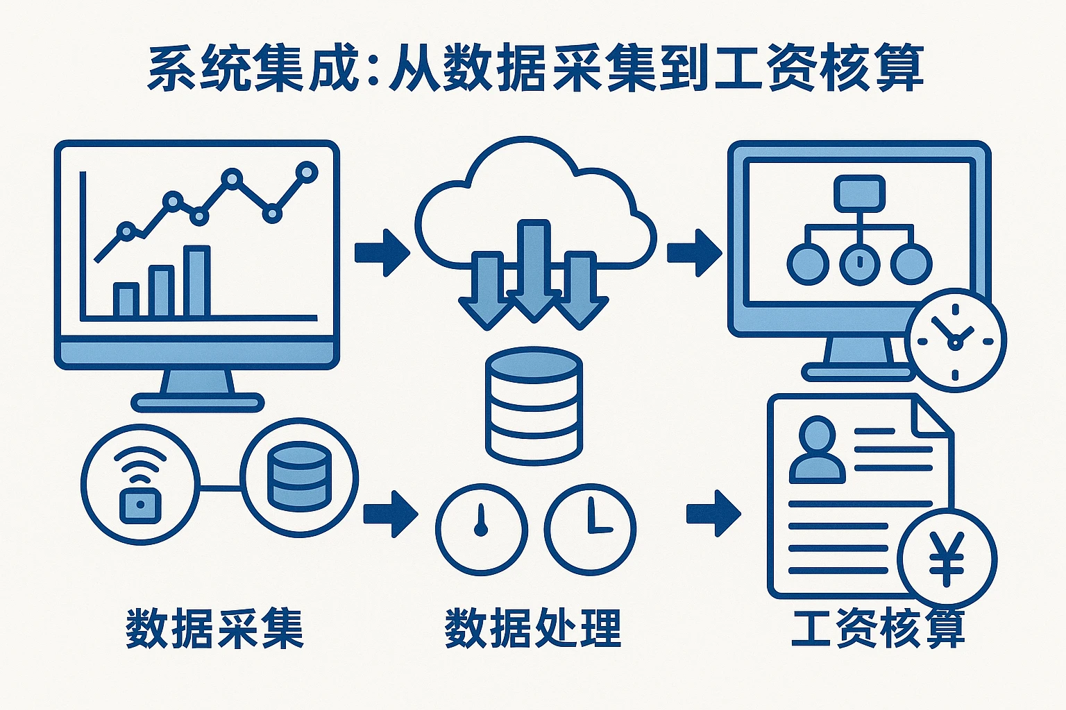 系统集成：从数据采集到工资核算