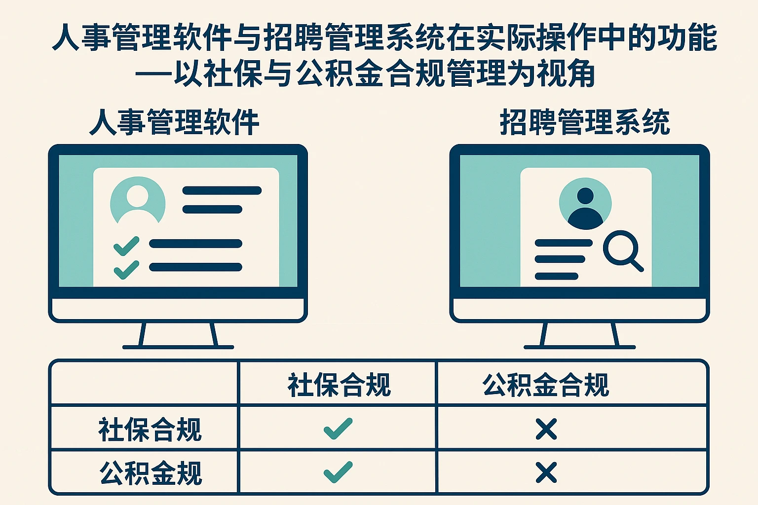 人事管理软件与招聘管理系统在实际操作中的功能比较——以社保与公积金合规管理为视角