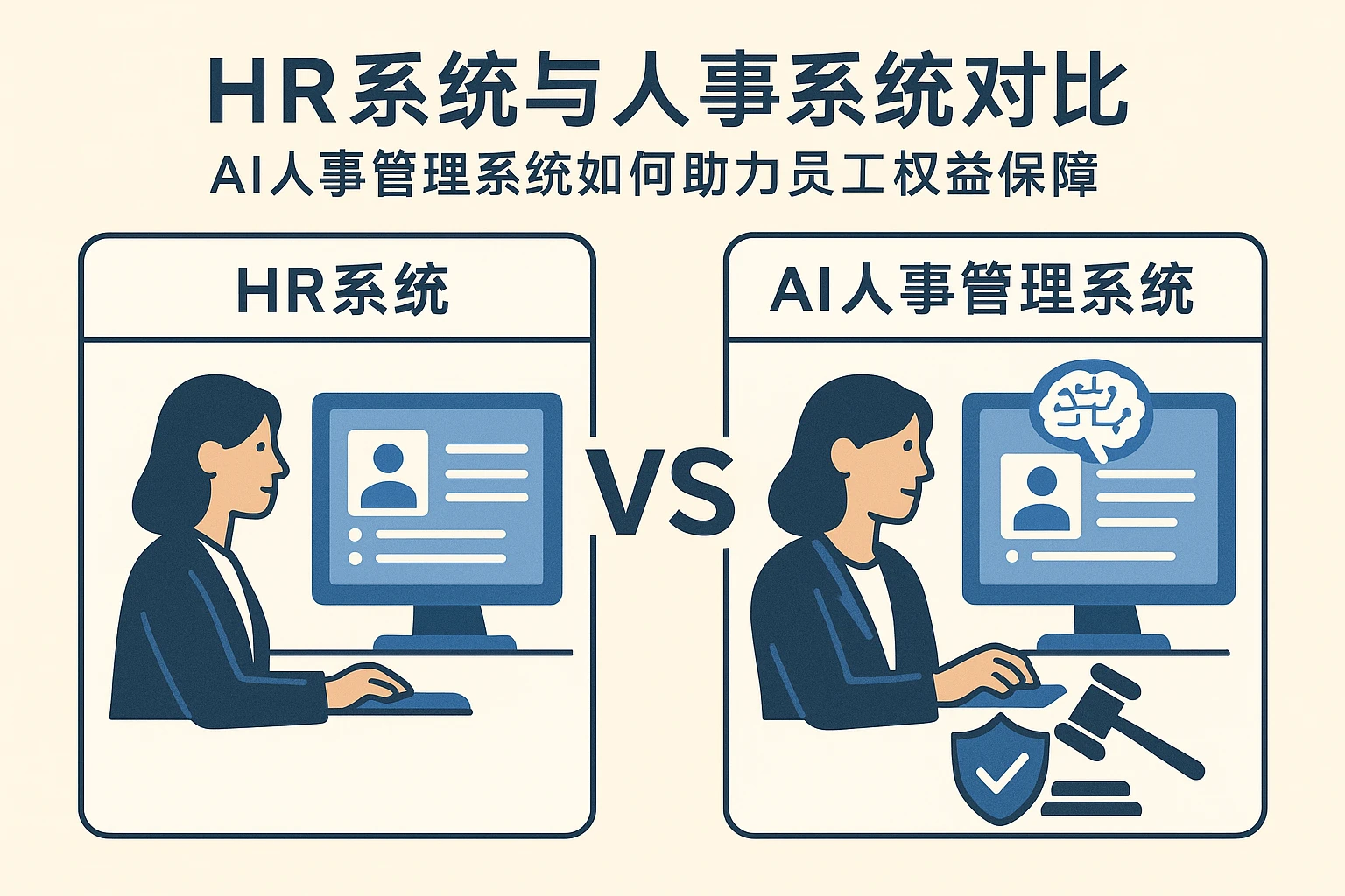 HR系统与人事系统对比:AI人事管理系统如何助力员工权益保障