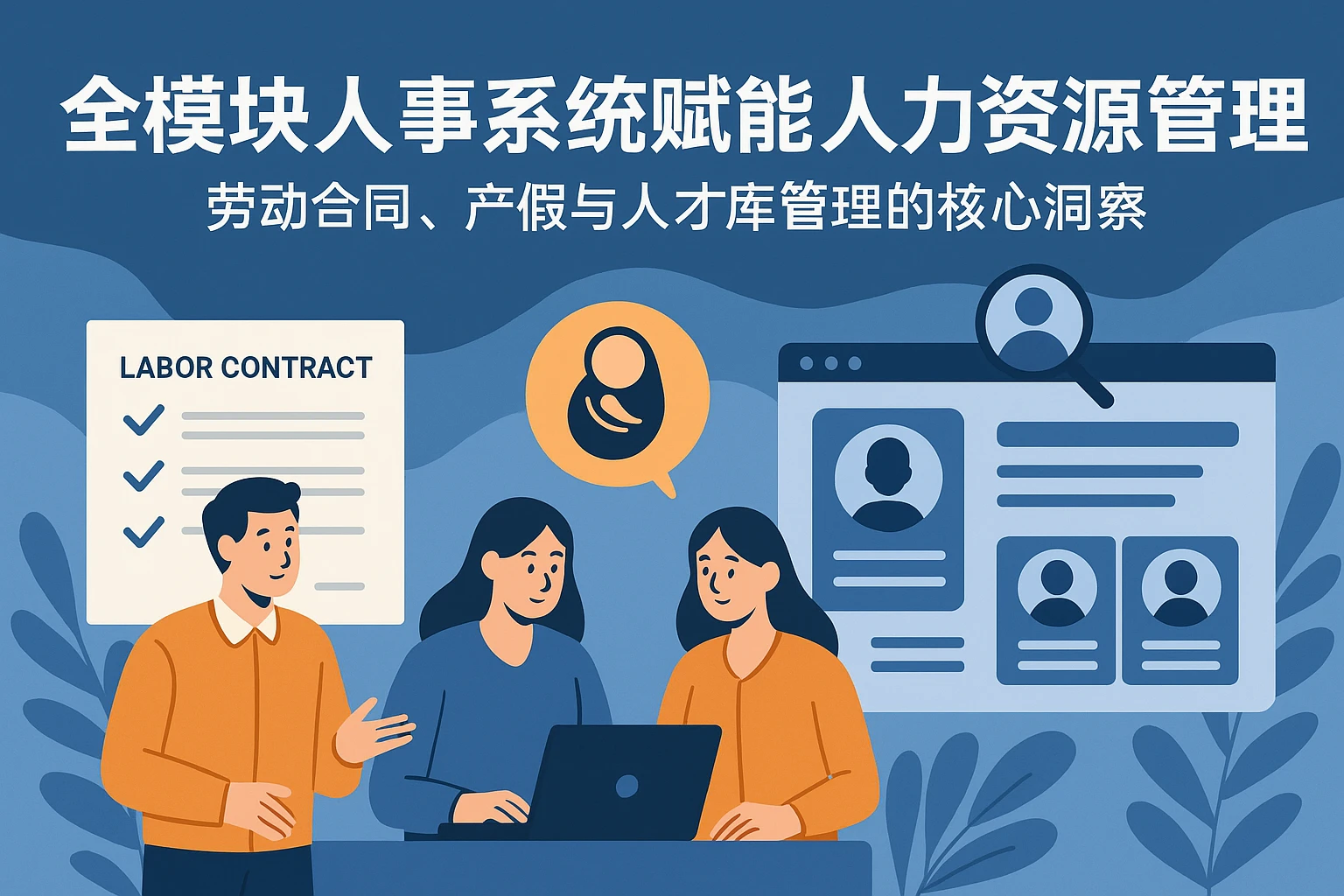 全模块人事系统赋能人力资源管理 —— 劳动合同、产假与人才库管理的核心洞察