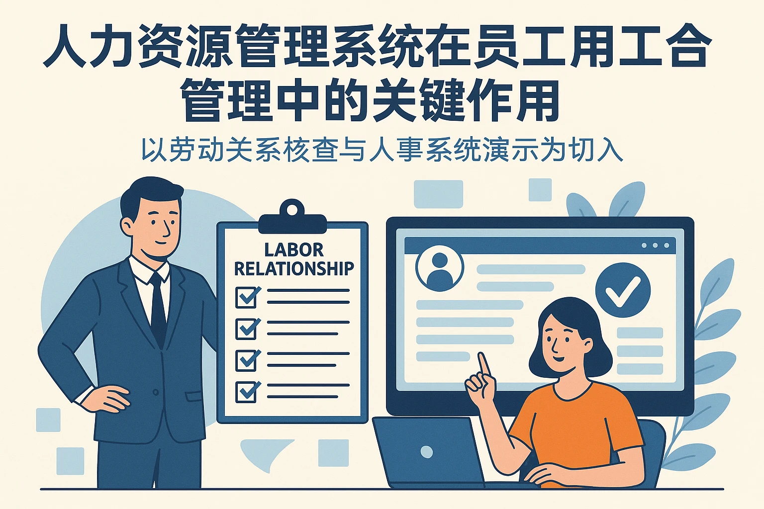 人力资源管理系统在员工用工合规管理中的关键作用——以劳动关系核查与人事系统演示为切入