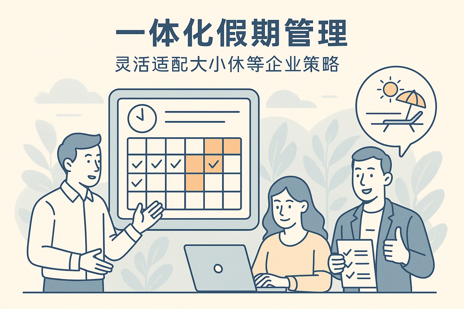 一体化假期管理，灵活适配大小休等企业策略