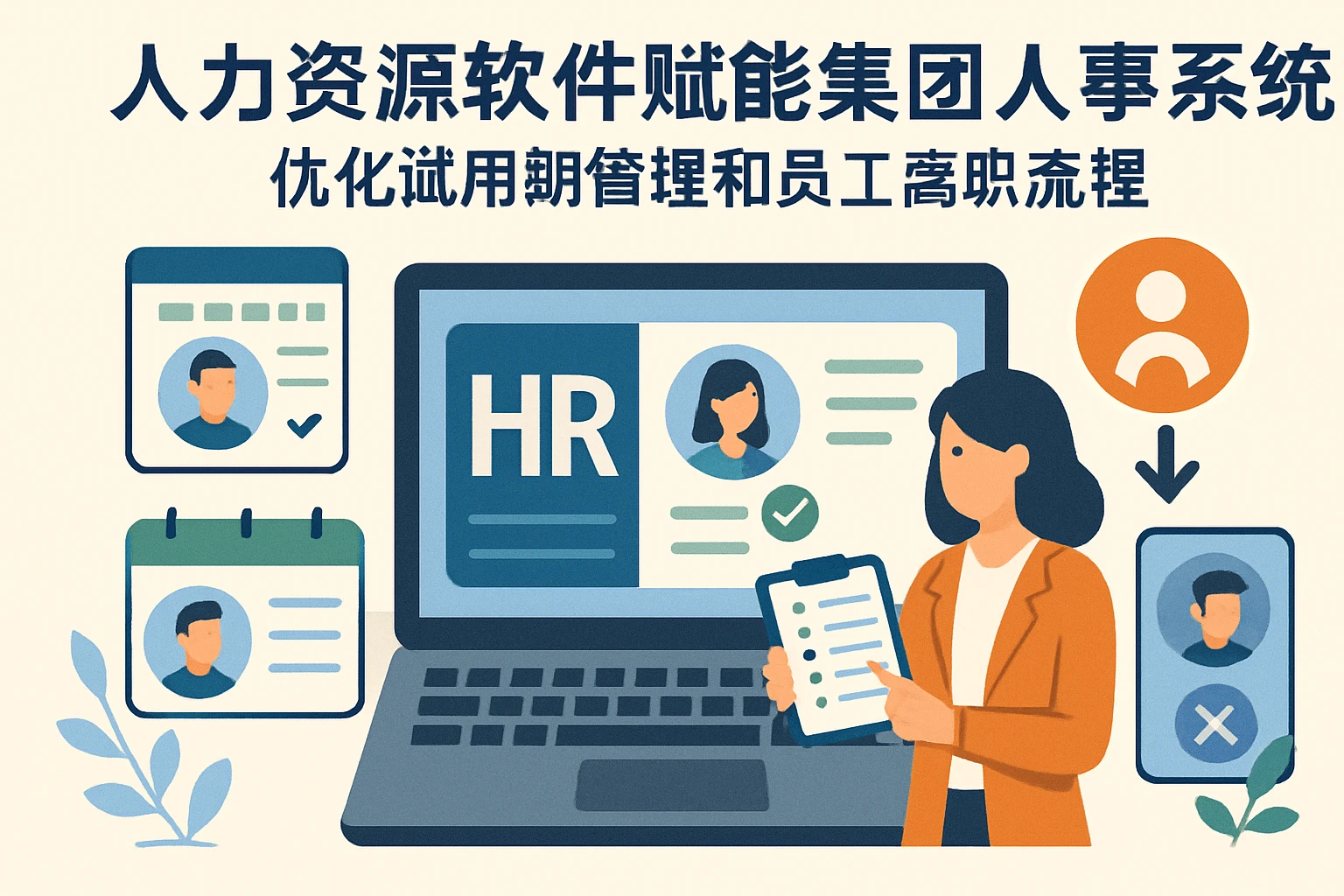 人力资源软件赋能集团人事系统，优化试用期管理和员工离职流程