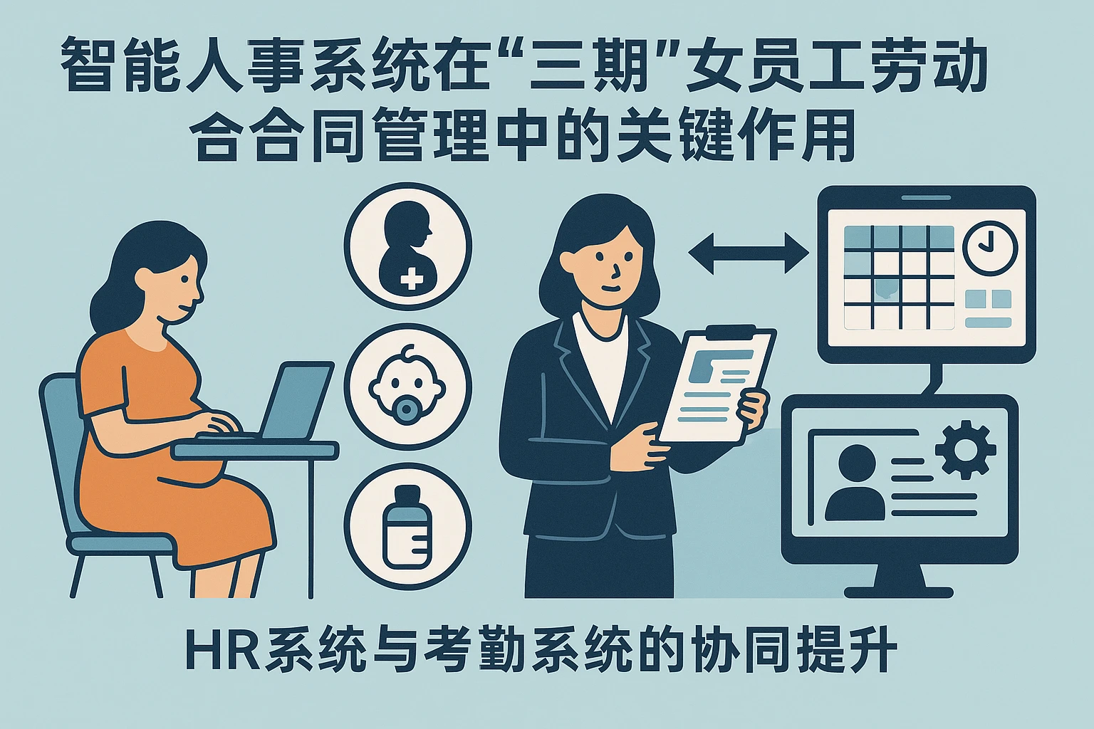 智能人事系统在“三期”女员工劳动合同管理中的关键作用——HR系统与考勤系统的协同提升