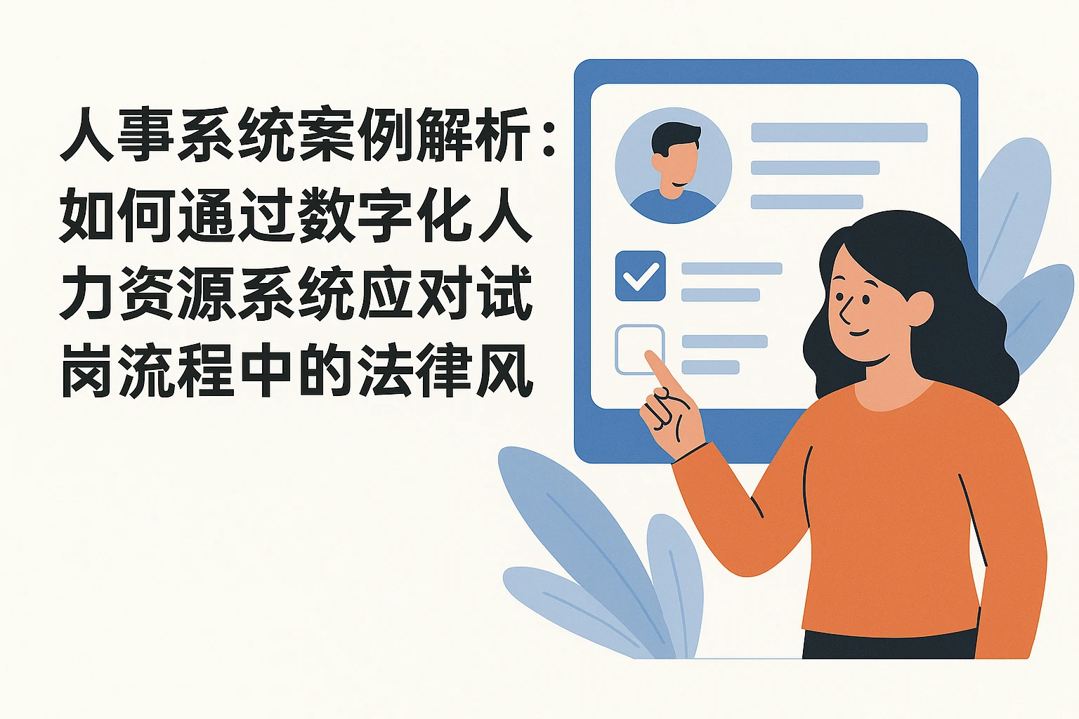 人事系统案例解析：如何通过数字化人力资源系统应对试岗流程中的法律风险
