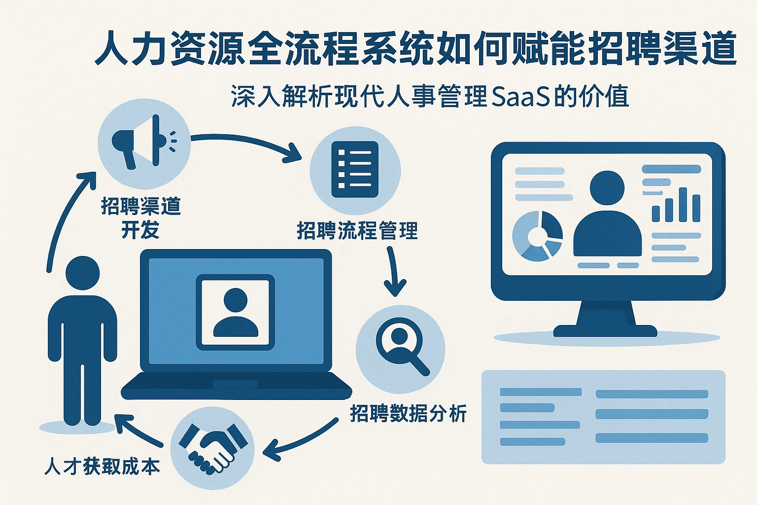 人力资源全流程系统如何赋能招聘渠道开发——深度解析现代人事管理SaaS的价值