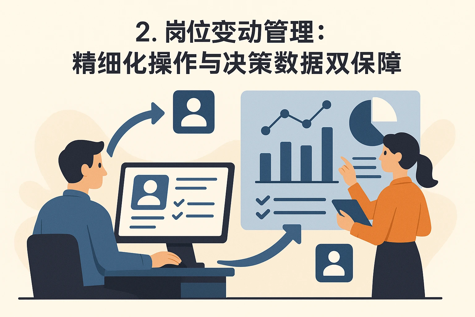 2. 岗位变动管理：精细化操作与决策数据双保障