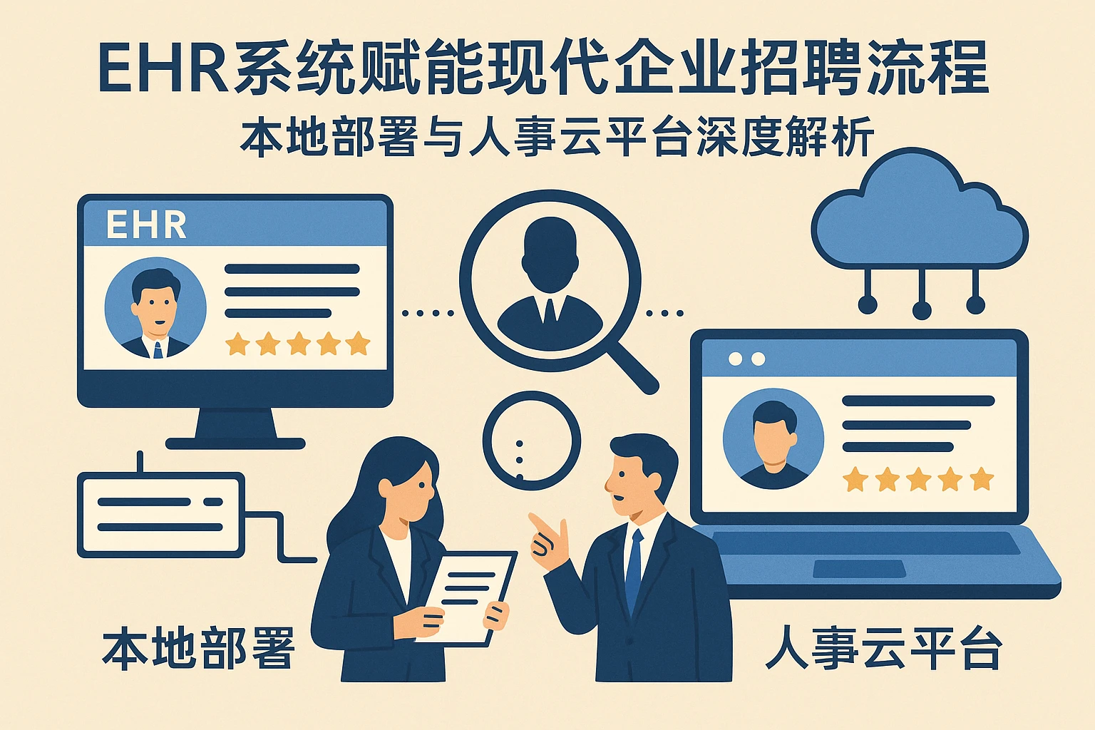 EHR系统赋能现代企业招聘流程：本地部署与人事云平台深度解析