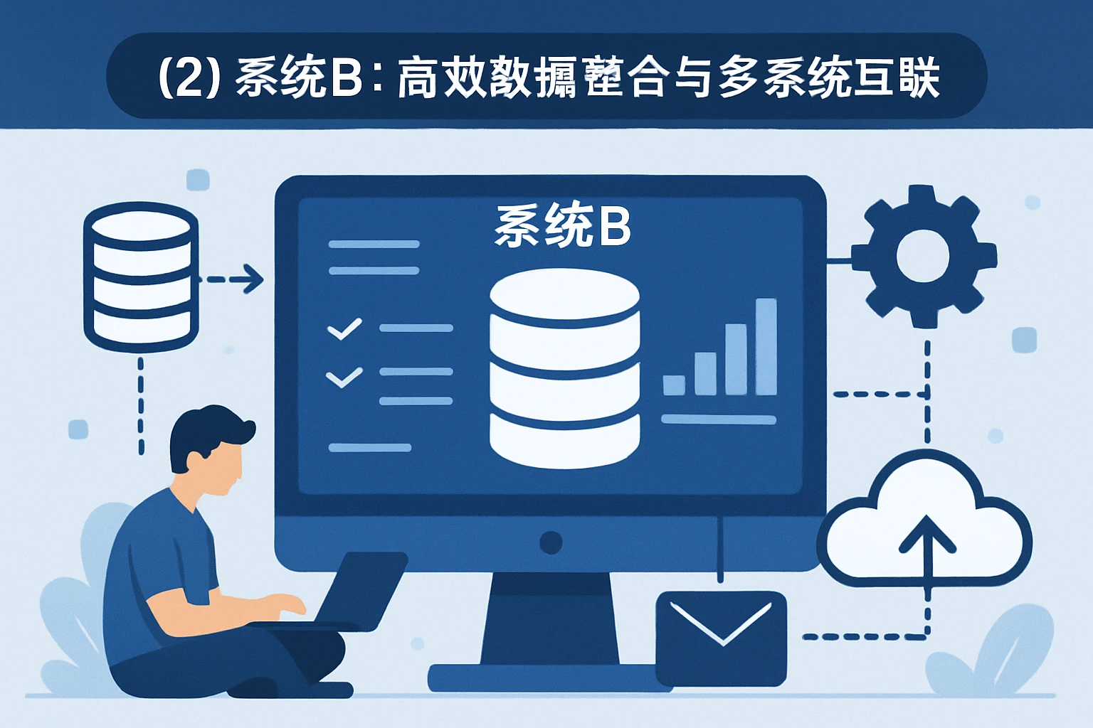 (2) 系统B：高效数据整合与多系统互联