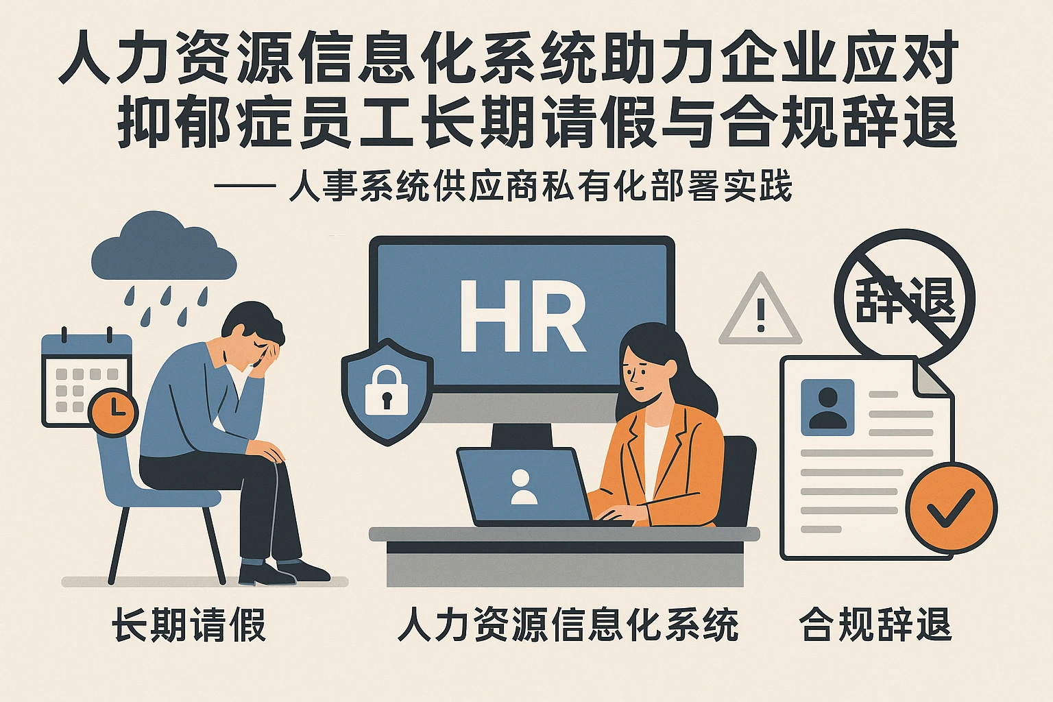 人力资源信息化系统助力企业应对抑郁症员工长期请假与合规辞退——人事系统供应商私有化部署实践