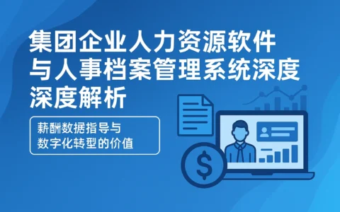 集团企业人力资源软件与人事档案管理系统深度解析 —— 薪酬数据指导与数字化转型的价值