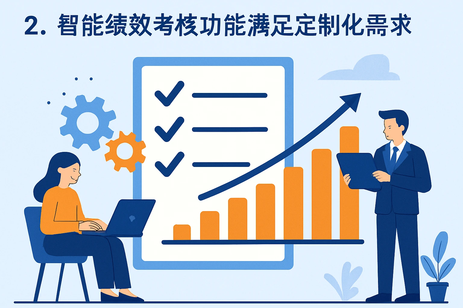 2. 智能绩效考核功能满足定制化需求