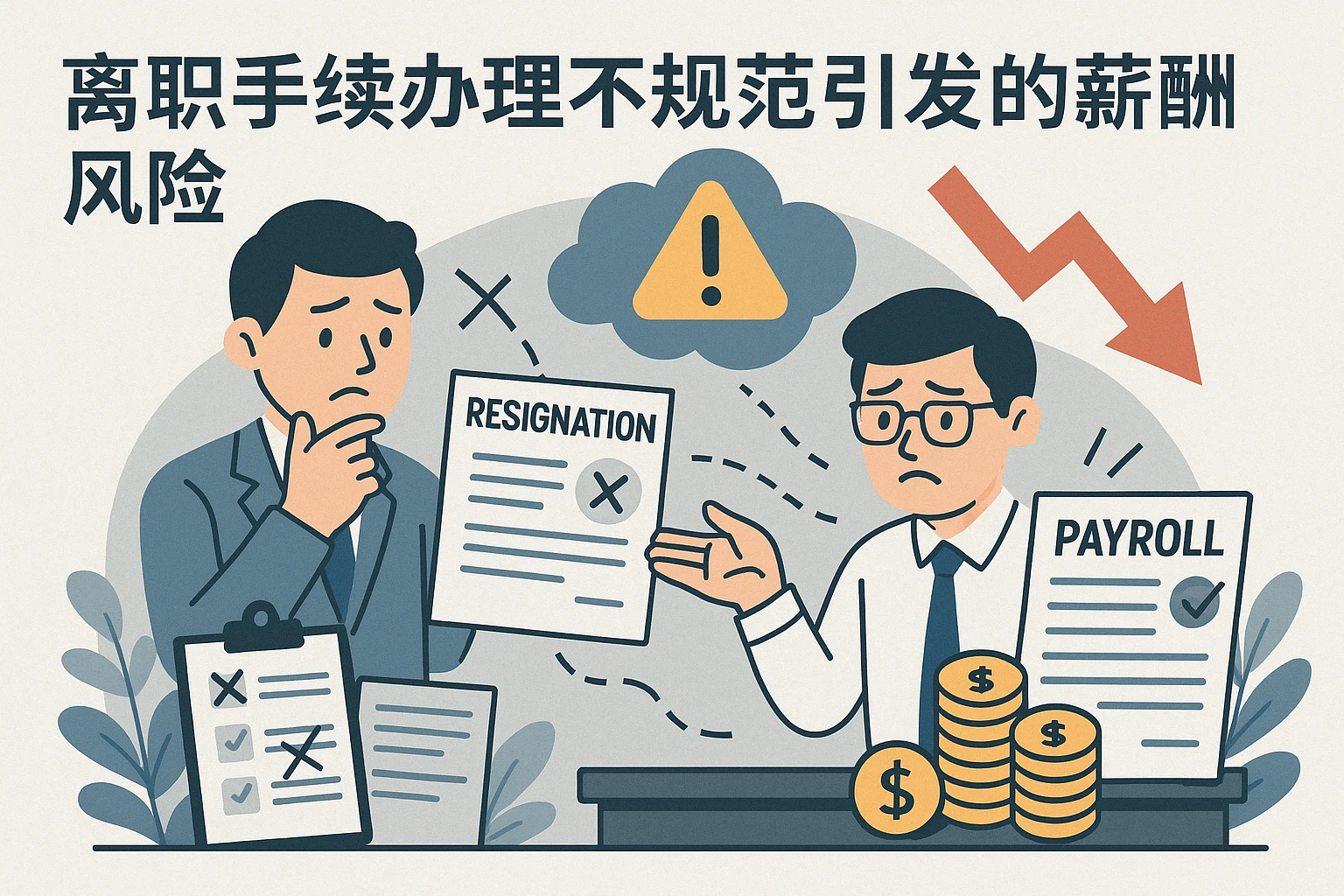 离职手续办理不规范引发的薪酬风险