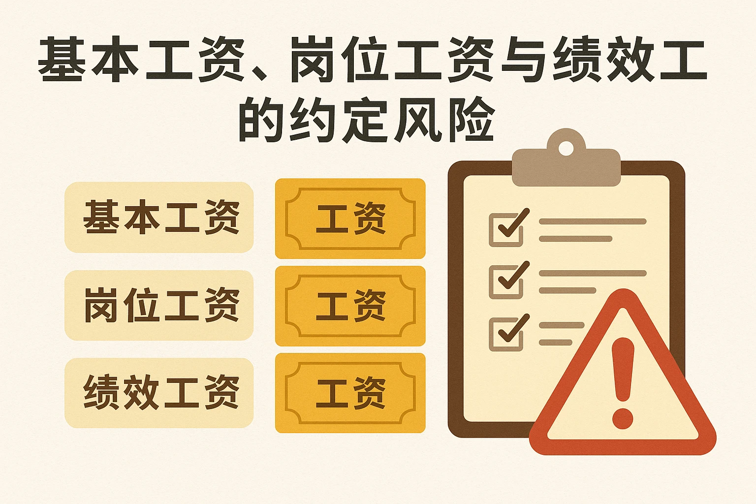基本工资、岗位工资与绩效工资的约定风险