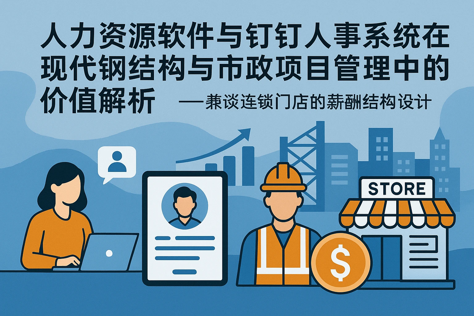 人力资源软件与钉钉人事系统在现代钢结构与市政项目管理中的价值解析——兼谈连锁门店的薪酬结构设计