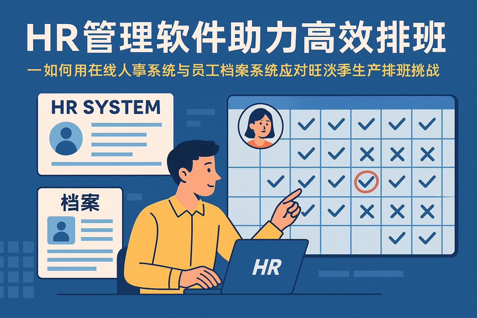 HR管理软件助力高效排班——如何用在线人事系统与员工档案系统应对旺淡季生产排班挑战