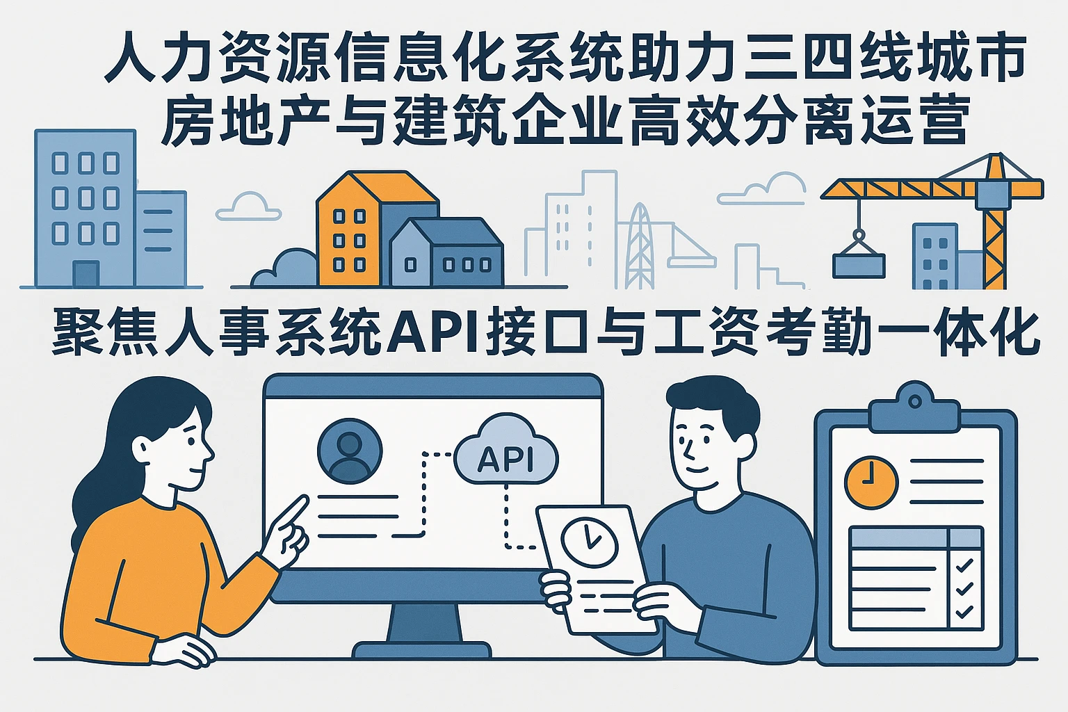 人力资源信息化系统助力三四线城市房地产与建筑企业高效分离运营——聚焦人事系统API接口与工资考勤一体化