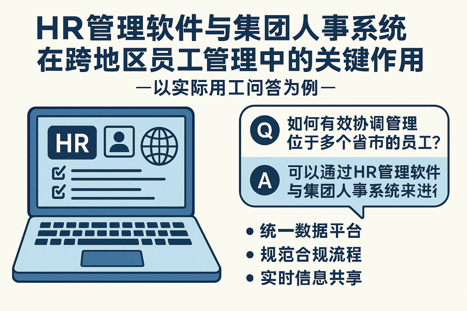 HR管理软件与集团人事系统在跨地区员工管理中的关键作用——以实际用工问答为例