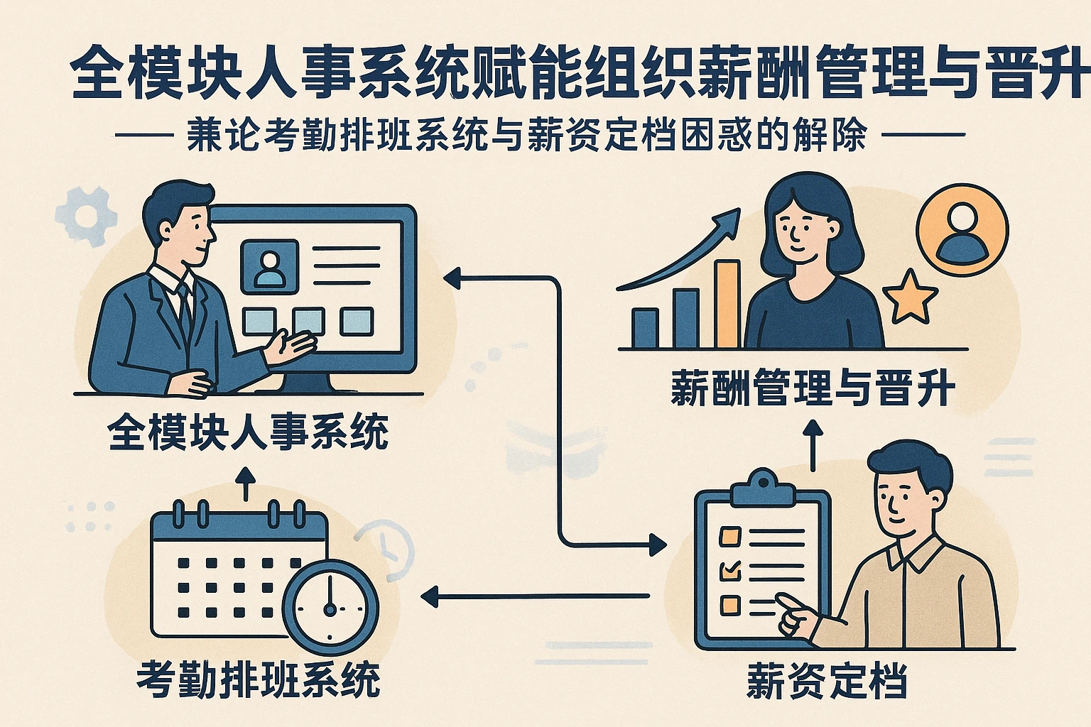 全模块人事系统赋能组织薪酬管理与晋升——兼论考勤排班系统与薪资定档困惑的破解