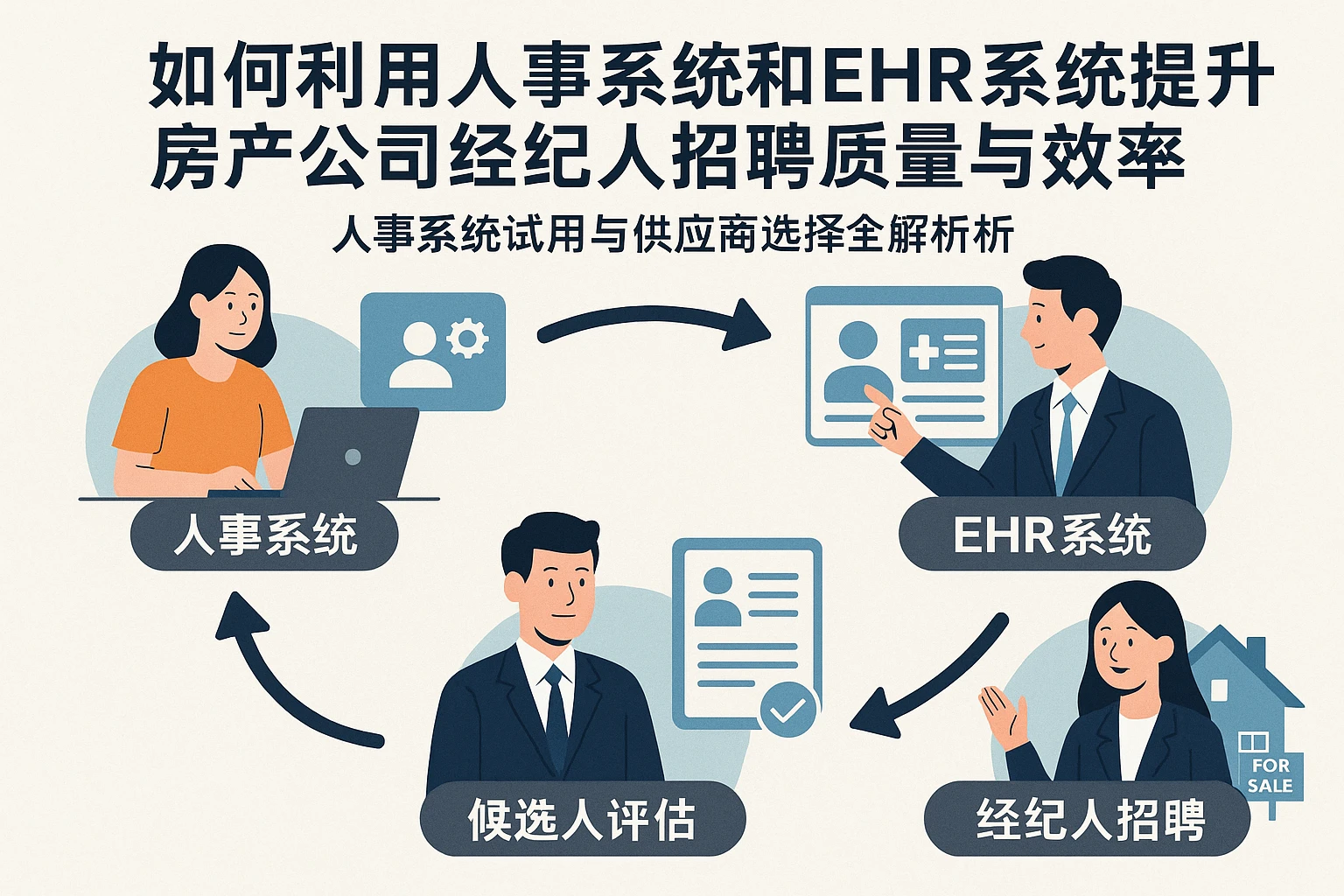 如何利用人事系统和EHR系统提升房产公司经纪人招聘质量与效率——人事系统试用与供应商选择全解析