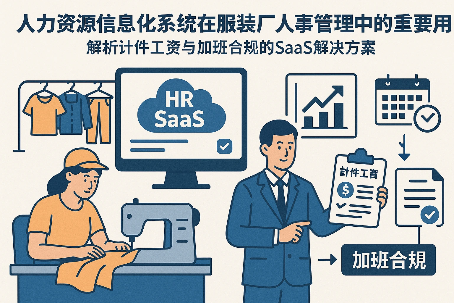 人力资源信息化系统在服装厂人事管理中的重要应用——解析计件工资与加班合规的SaaS解决方案